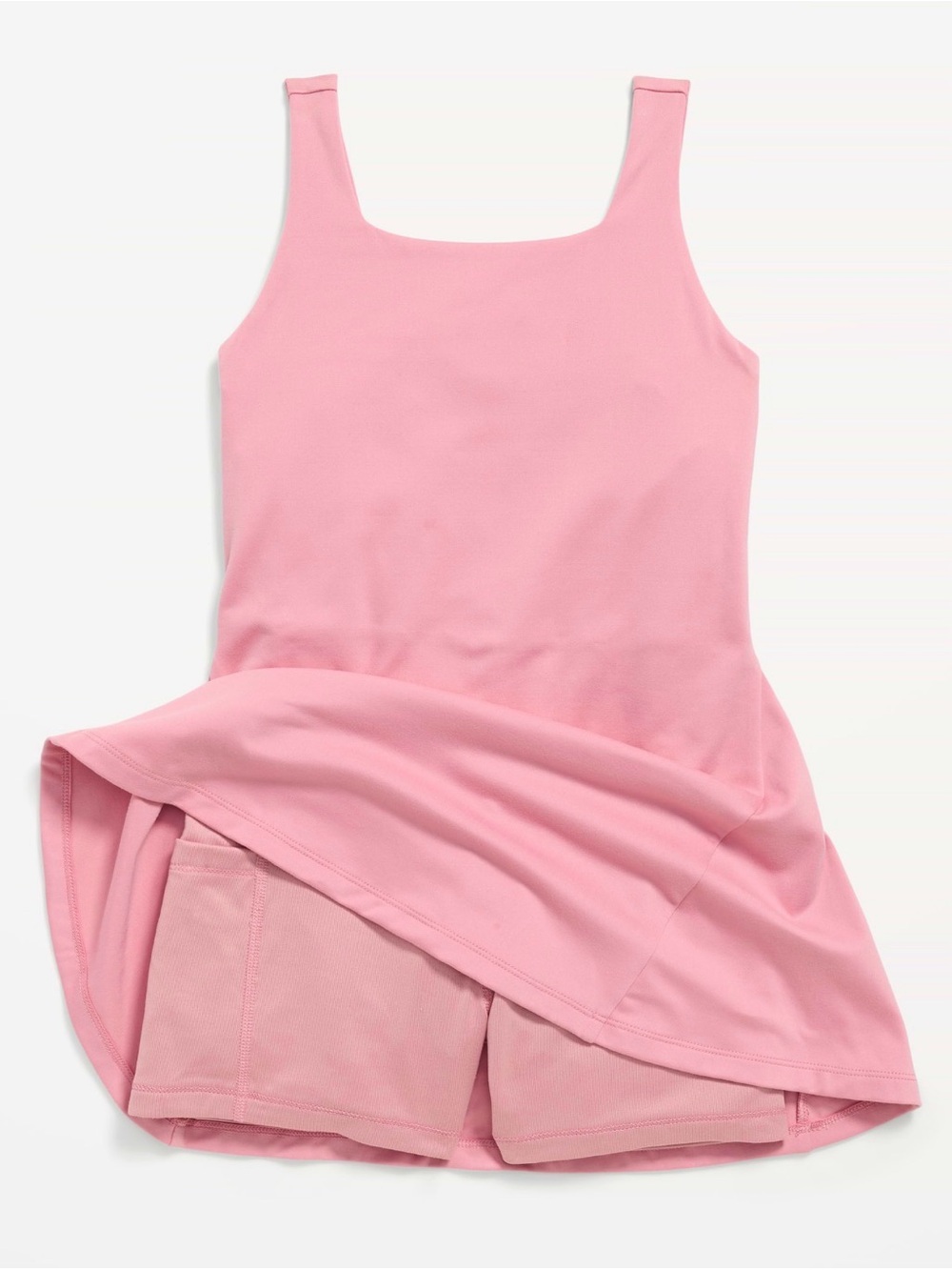 Old Navy Girls Active StudioSmooth Dress Size L 10-12 Pink Built In Shorts NWT